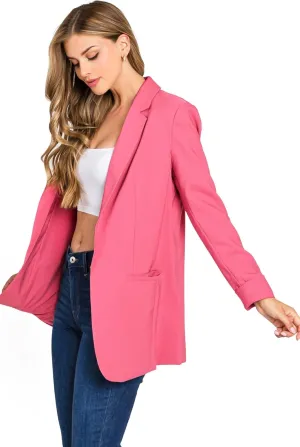 Love Tree Women's Juniors Classic Office Workwear Boyfriend Blazer