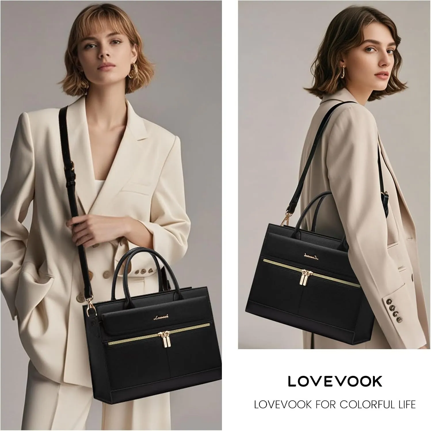 LOVEVOOK Purses and Handbags for Women,Leather Shoulder Bag Black Purse Tote,Satchel Crossbody Bags Top Handle for Ladies
