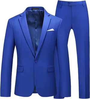 Men Suit Casual Two- Suit Love Printed Coat Jacket Pants Suit Comfortable Soft Vest Pant Two- Sets Suit for Men Slim