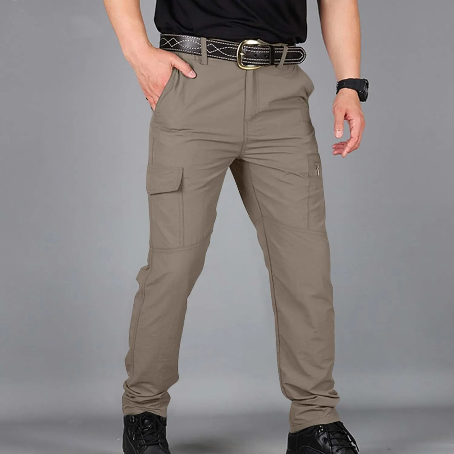 Mens Cargo Pants Heavyweight Summer Travel Outdoor Trendy 2025 Trousers Men