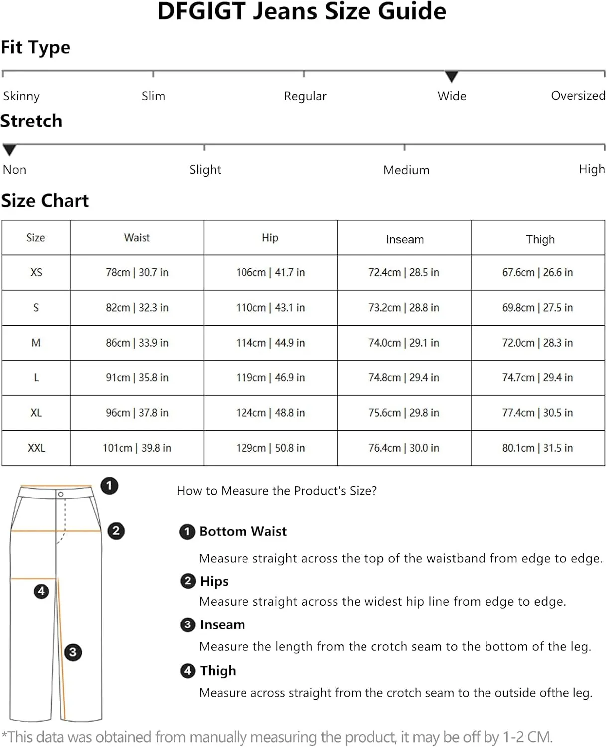 Men's Irregular Sutures Y2k Hip Hop Baggy Jeans Wide Leg Denim Pants Casual Loose Fit Trousers Streetwear