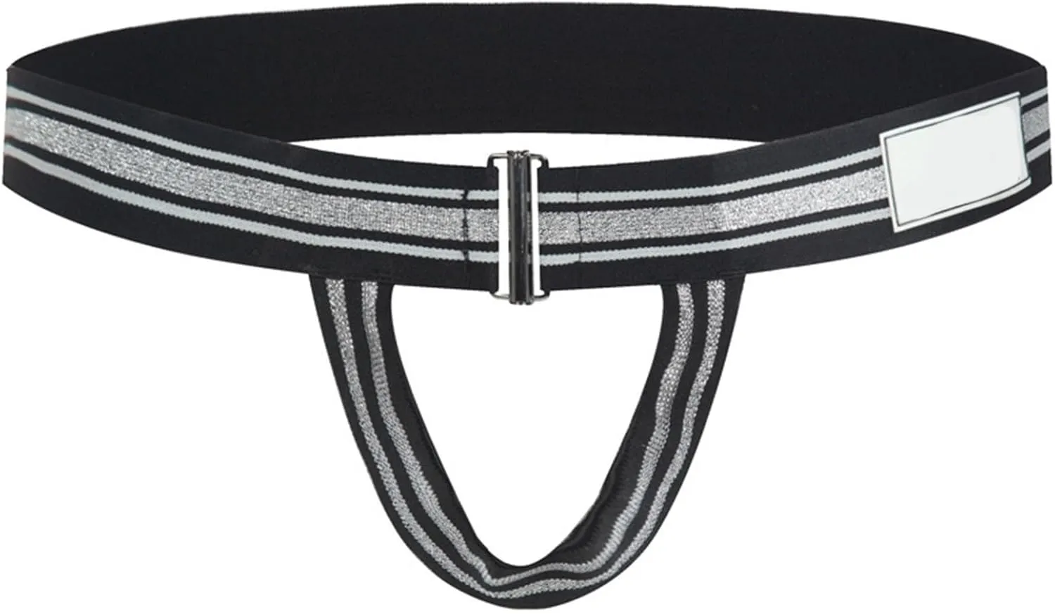 Men's Sexy Open Front Underwear Soft Comfortable Briefs Men's Sexy Panties Lingerie Hollow Thong Brief Underpants Silver