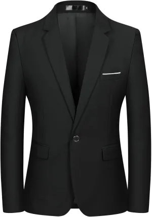 Mens Sport Coats and Blazers 5 Real Pockets Slim Fit Business Casual Men Suit Blazer Suit Jacket