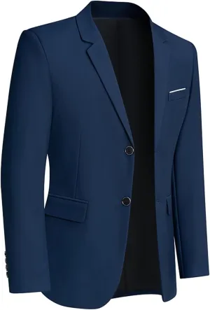 Mens Sport Coats and Blazers 5 Real Pockets Slim Fit Business Casual Men Suit Blazer Suit Jacket