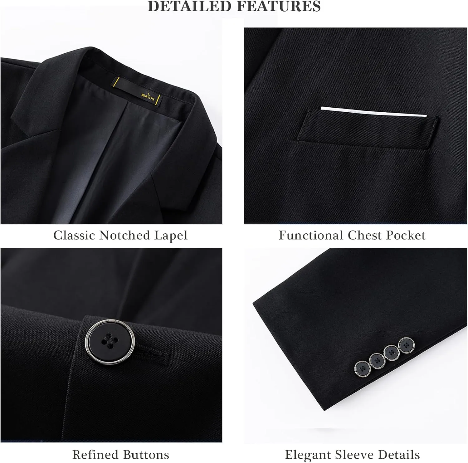 Mens Sport Coats and Blazers 5 Real Pockets Slim Fit Business Casual Men Suit Blazer Suit Jacket