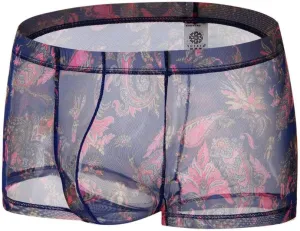 Men's Underwear Covered Waistband Boxer Briefs See Through Support Pouch Panties Comfortable Soft Regular Fit Underwear Trunk