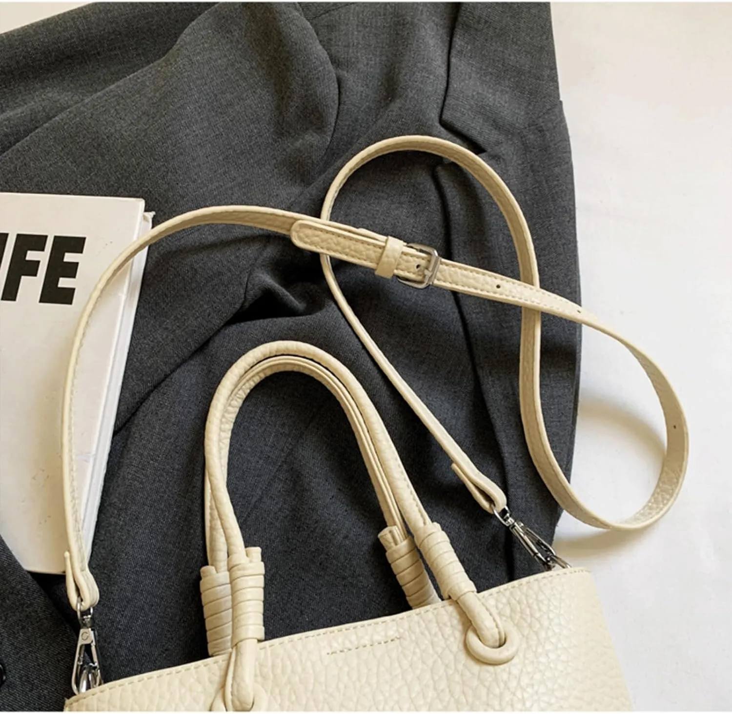 Mini Bucket Bag Pebbled Leather Bucket Purse Vintage Purse Bag with Top Handles Handbag Shoulder Crossbody Handbag