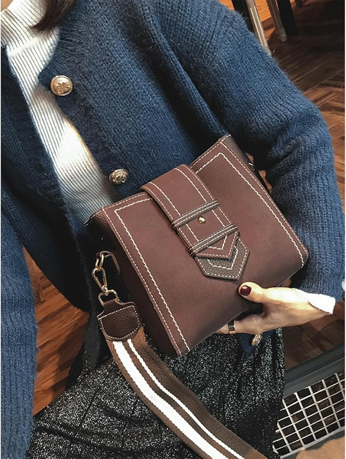 Mini Bucket Bag Soft Leather Bucket Handbag Vintage Small Purse Bag Crossbody Handbag Shoulder Purse for Women