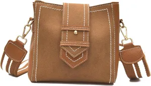 Mini Bucket Bag Soft Leather Bucket Handbag Vintage Small Purse Bag Crossbody Handbag Shoulder Purse for Women