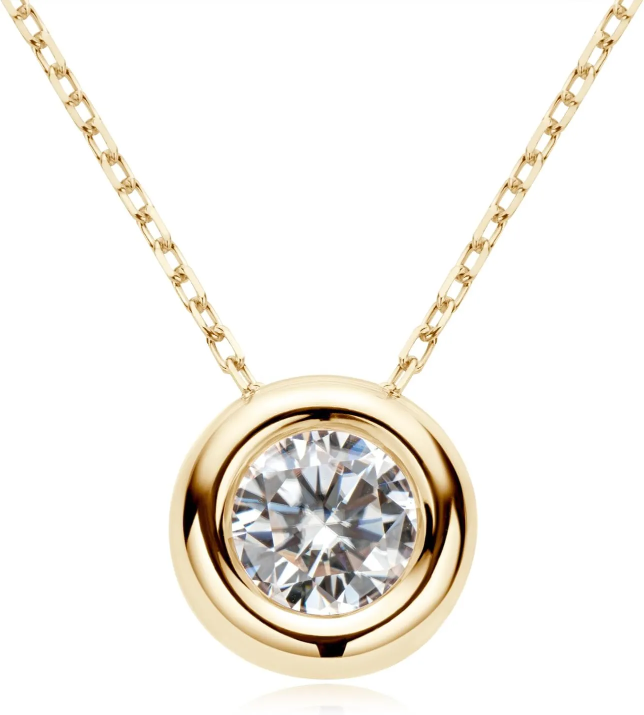 Moissanite Necklaces for Women, 1-3 CT Solitaire Pendant 925 Sterling Silver Jewelry Mother's Day Wedding Gifts for Her