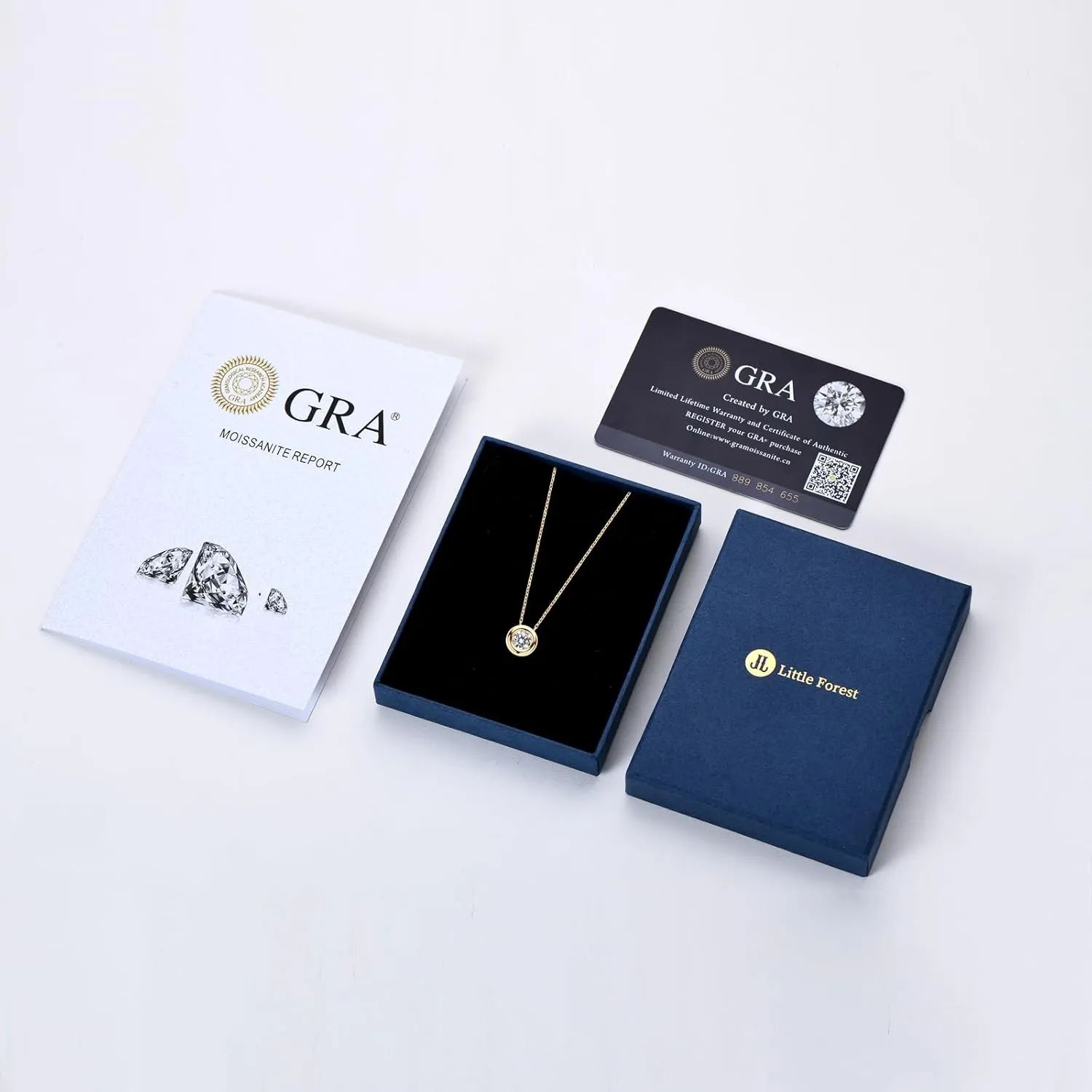 Moissanite Necklaces for Women, 1-3 CT Solitaire Pendant 925 Sterling Silver Jewelry Mother's Day Wedding Gifts for Her