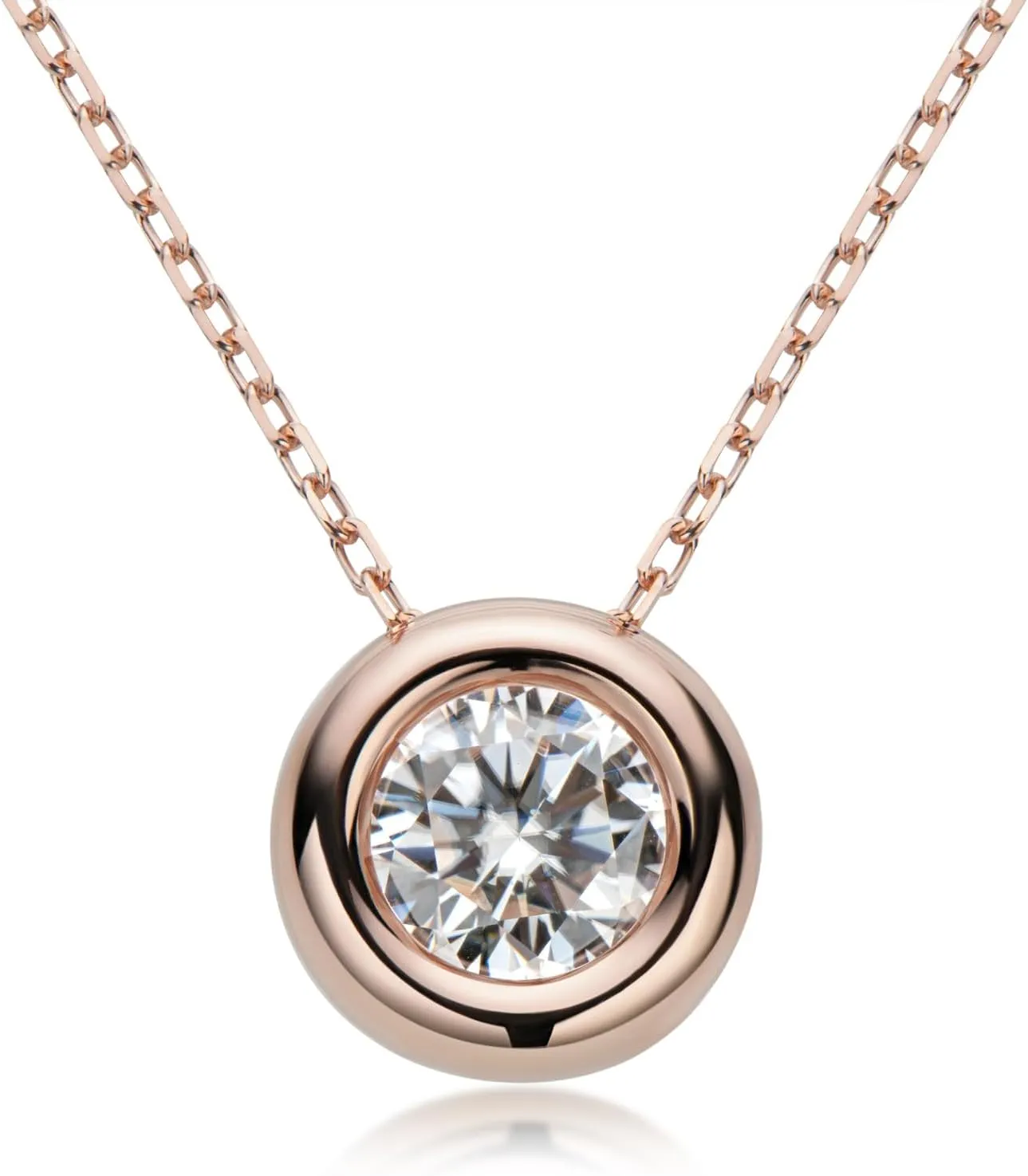Moissanite Necklaces for Women, 1-3 CT Solitaire Pendant 925 Sterling Silver Jewelry Mother's Day Wedding Gifts for Her