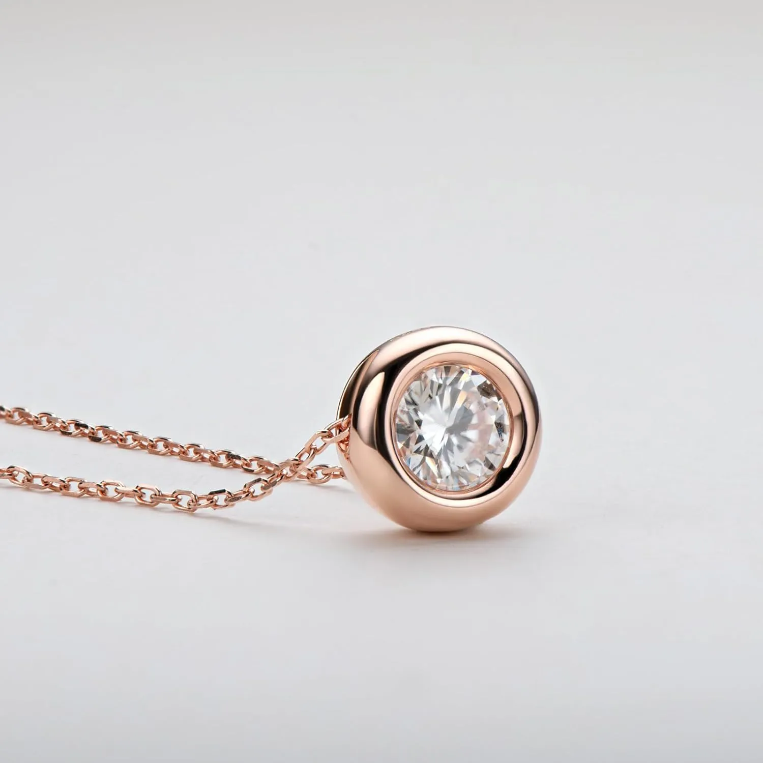 Moissanite Necklaces for Women, 1-3 CT Solitaire Pendant 925 Sterling Silver Jewelry Mother's Day Wedding Gifts for Her