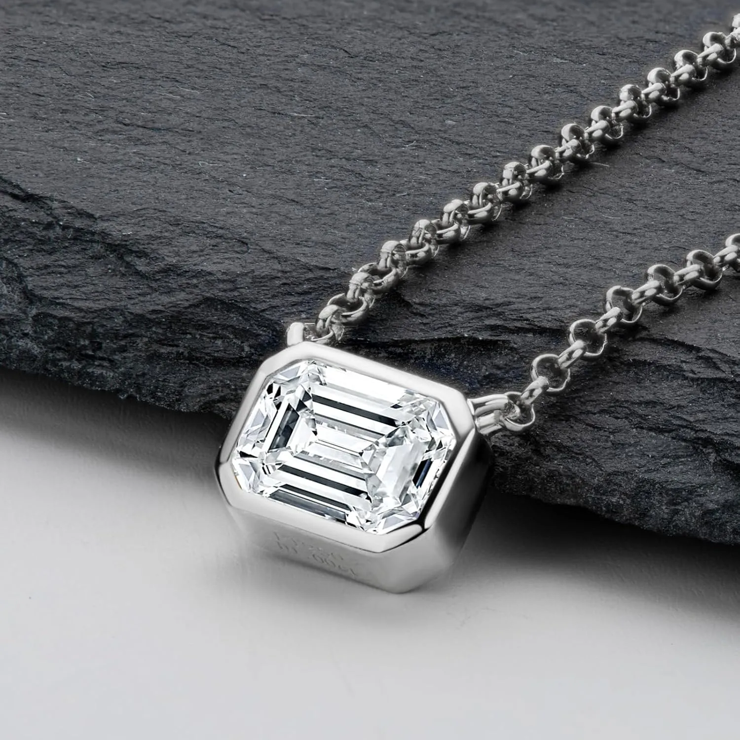 Moissanite Necklaces for Women, 1-3 CT Solitaire Pendant 925 Sterling Silver Jewelry Mother's Day Wedding Gifts for Her