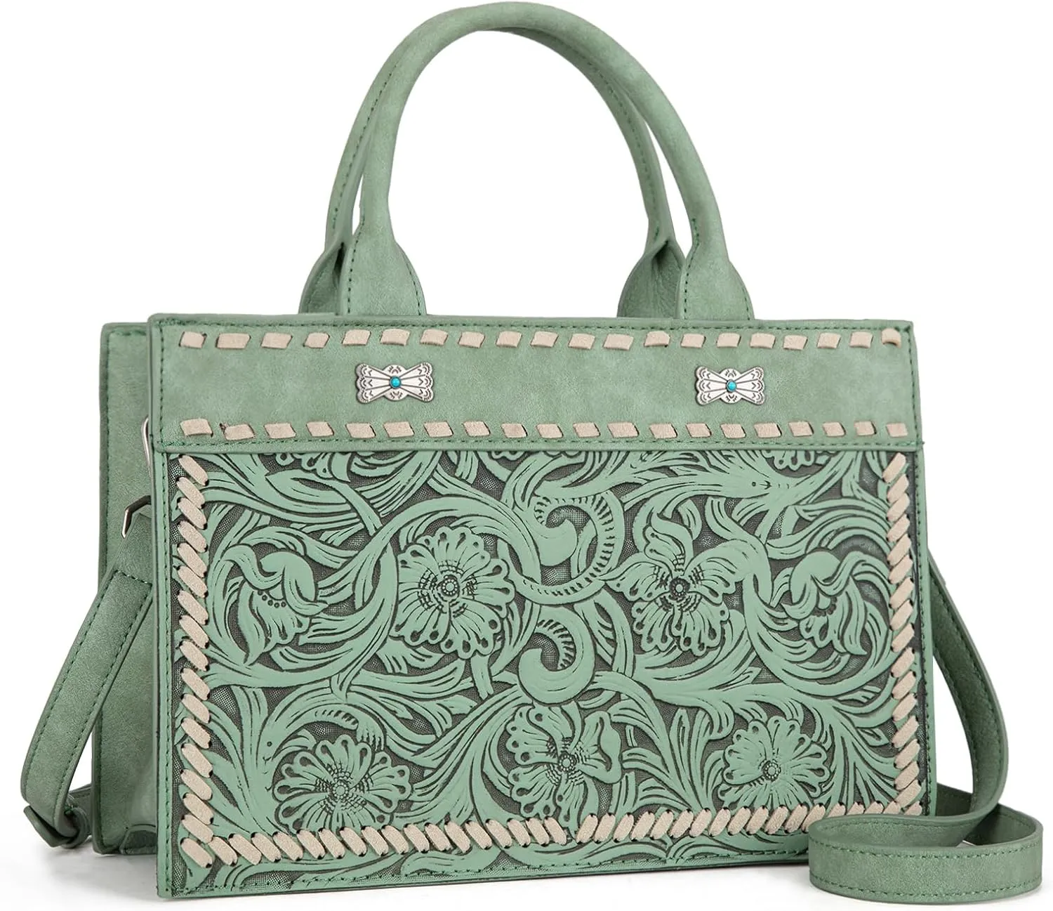 Montana West Western Tooling Handbags Vintage Prints and Whipstitch Craftsmanship