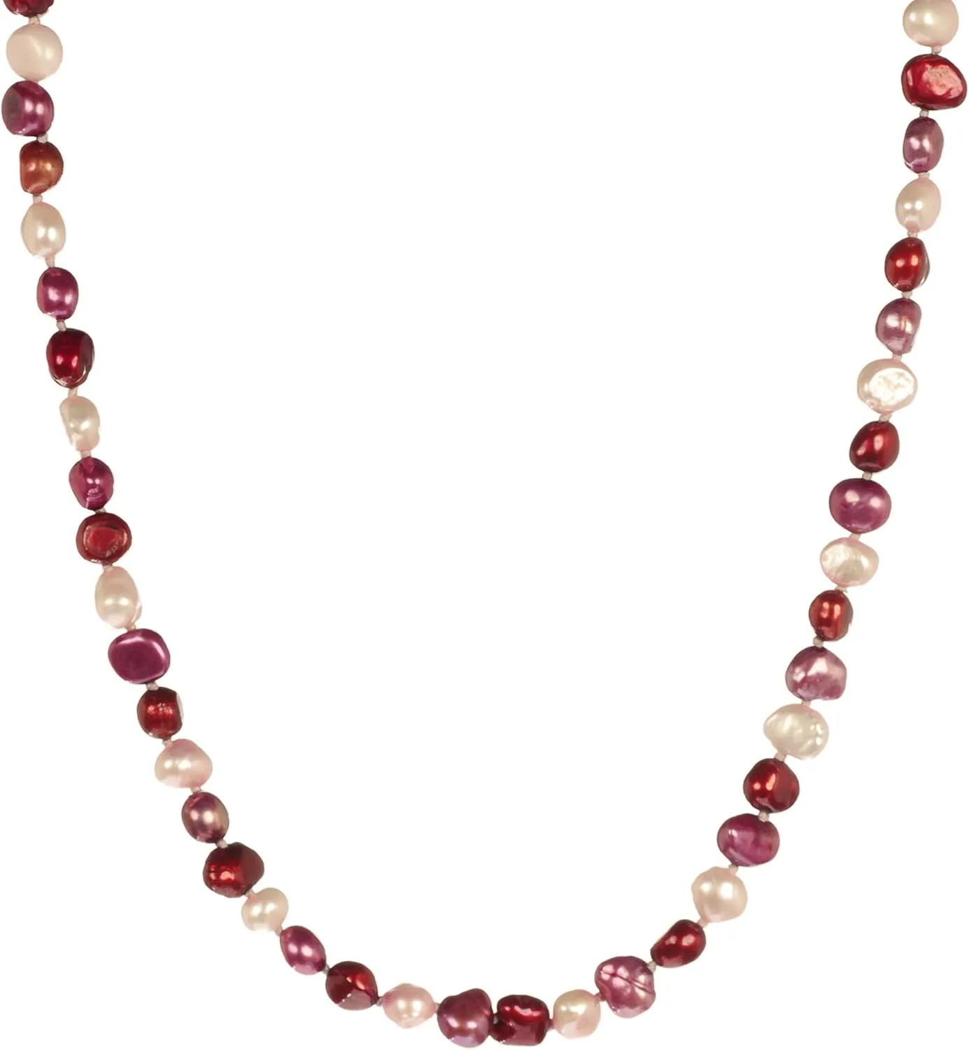 Multi-Tonal Dyed Baroque Freshwater Cultured Pearl Endless Necklaces 6-7 mm, 48"