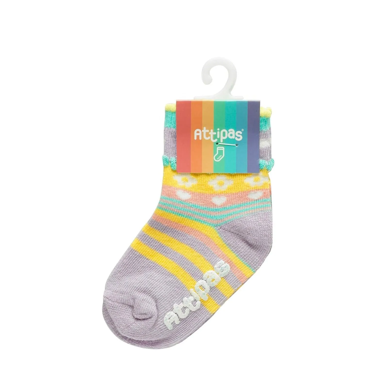 Non Slip Baby Socks - Attibebe Pink (0-12m)