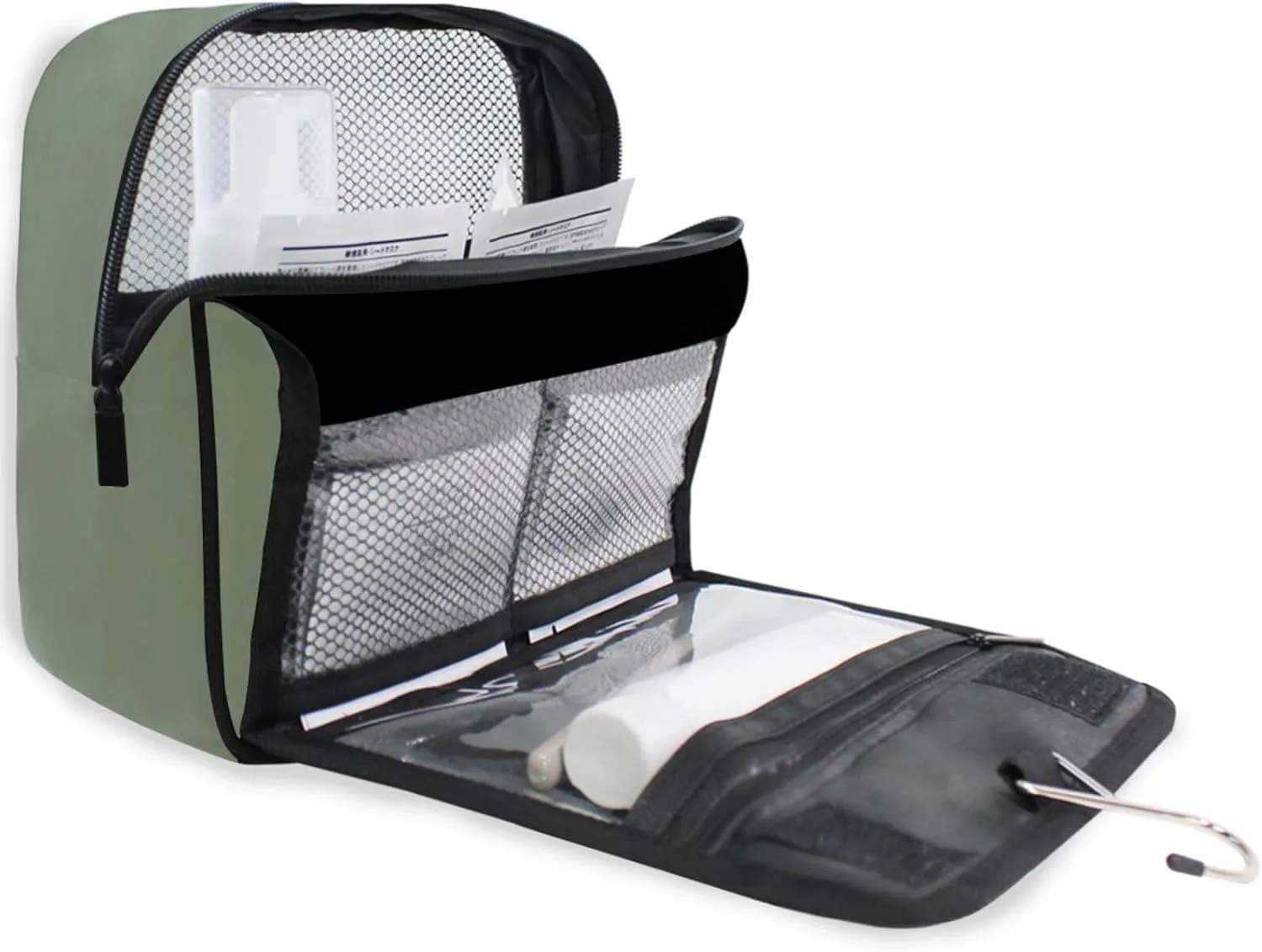 ODAWA Camouflage Green Toiletries Bag Cosmetic Bag Bathroom Storage Bag Spacious Toiletry Bag for Women and Men