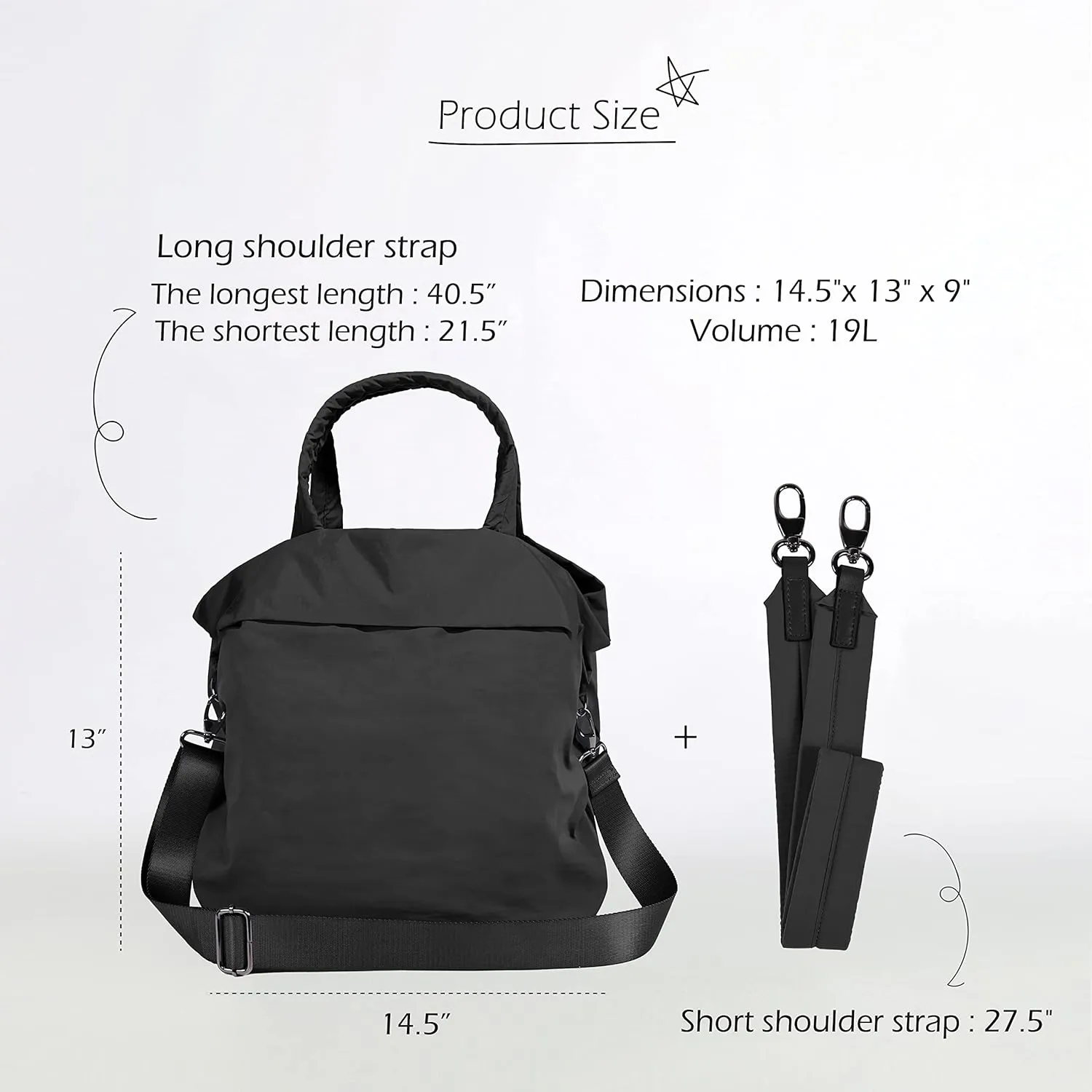 ODODOS 19L Multi Hobo Bags 2.0 with 2 Straps for Women, Totes Handbags, Crossbody Shoulder Bags