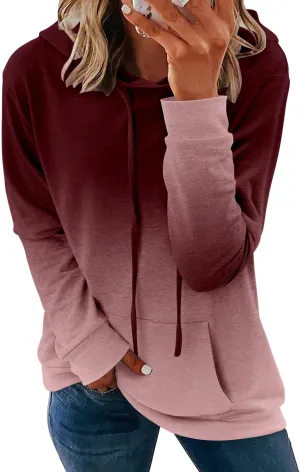 onlypuff Women's Pullover Hoodies Teen Girls Trendy Fall Fashion Tops Hooded Sweatshirts