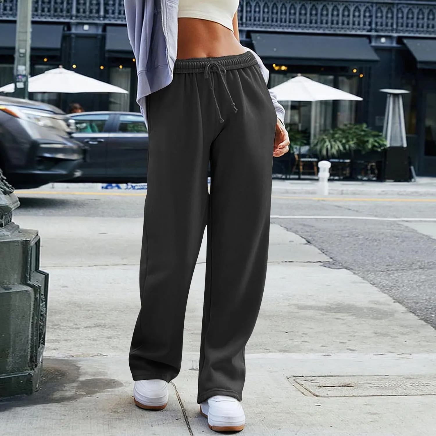 Pants for Women, Trousers Sweatpants Palazzo Casual High Waisted Trendy Pants Yoga