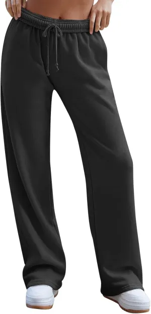 Pants for Women, Trousers Sweatpants Palazzo Casual High Waisted Trendy Pants Yoga
