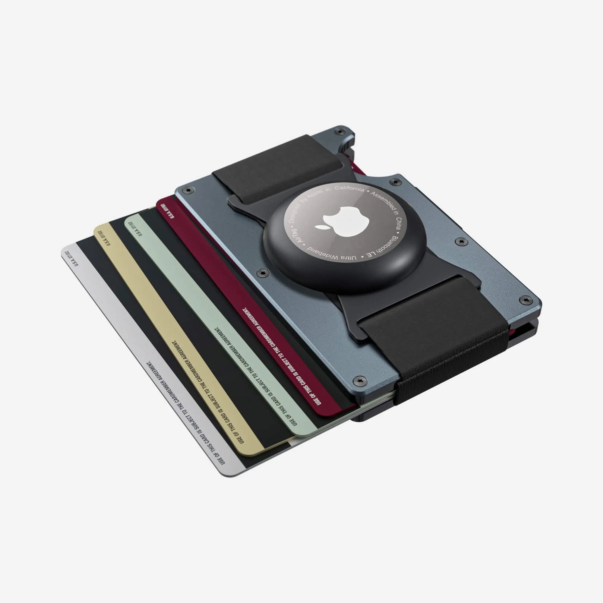 Personalised AirTag Cash Strap Wallet (Forza Grey)
