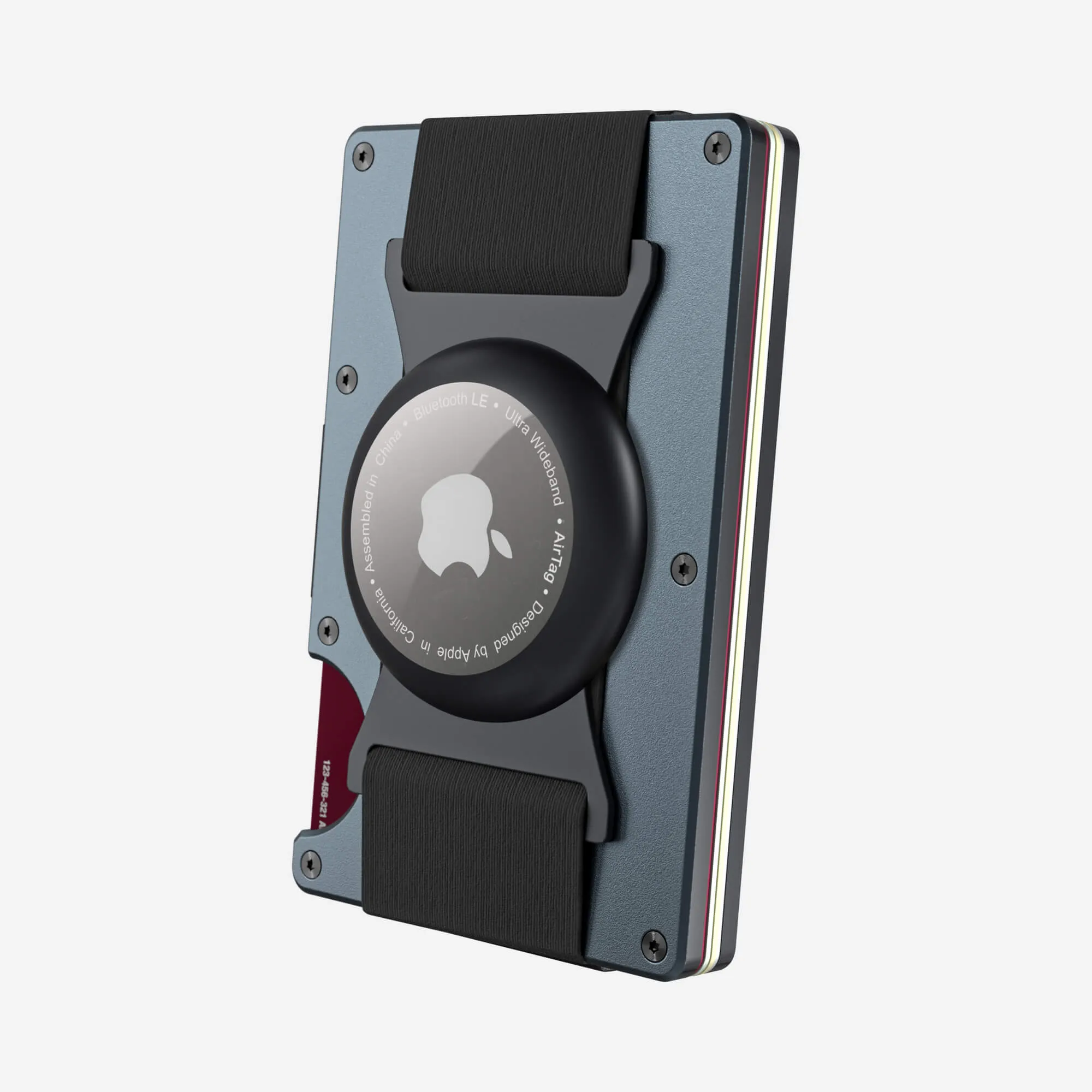 Personalised AirTag Cash Strap Wallet (Forza Grey)