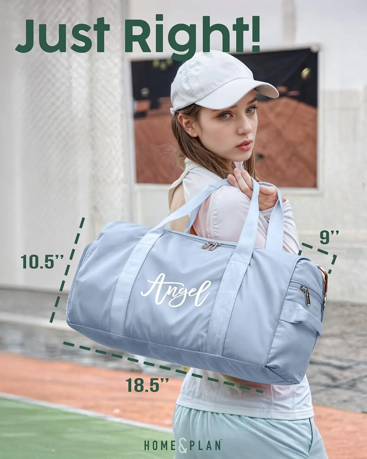 Personalized Duffel Bags - Weekender, Overnight Travel Bag with Wet/Dry Pockets & Shoe Compartment - Custom Bridesmaid/Groomsman Gift, Cheerleading Dance Pack, Durable Spacious Gym Tote