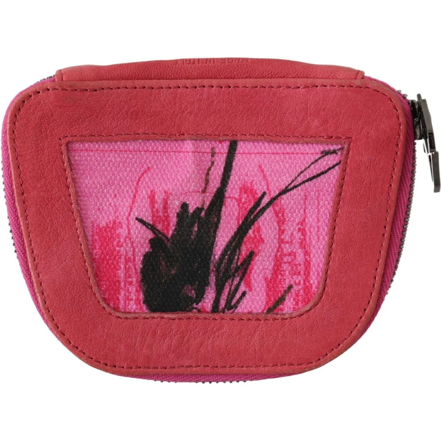 PINKO Elegant Pink Fabric Coin Wallet