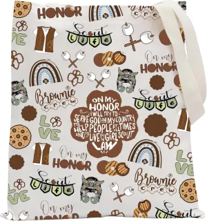 POFULL Brownie Troop Gift Scout Brownie Cosmetic Bag Scout Troop Gifts
