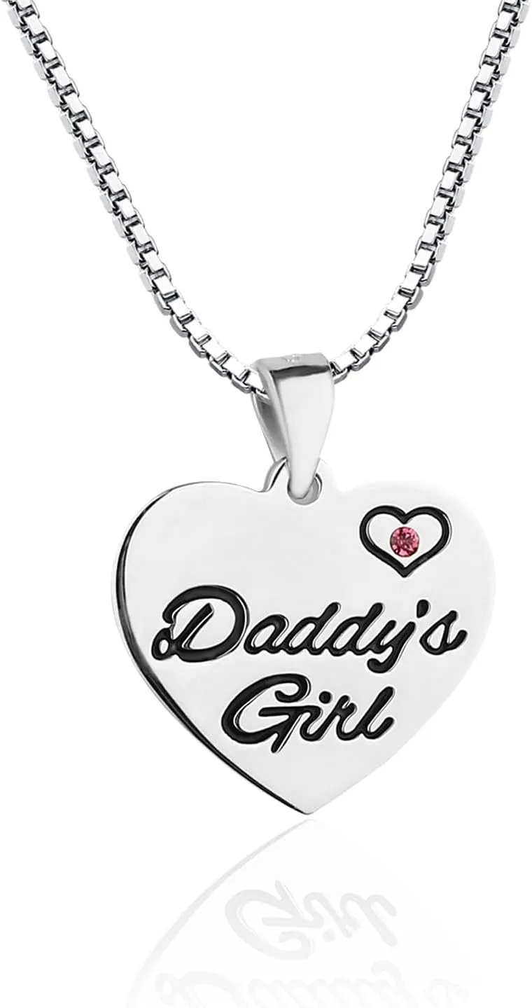 Precious Pieces Children's Sterling Silver Daddy's Girl Charm Necklace, 14"