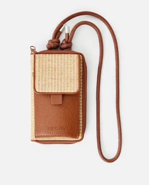 Premium Straw Phone Wallet - Natural
