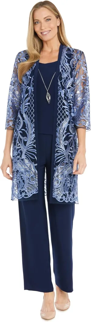 R&M Richards Women's Threaded Charm Sequin Set