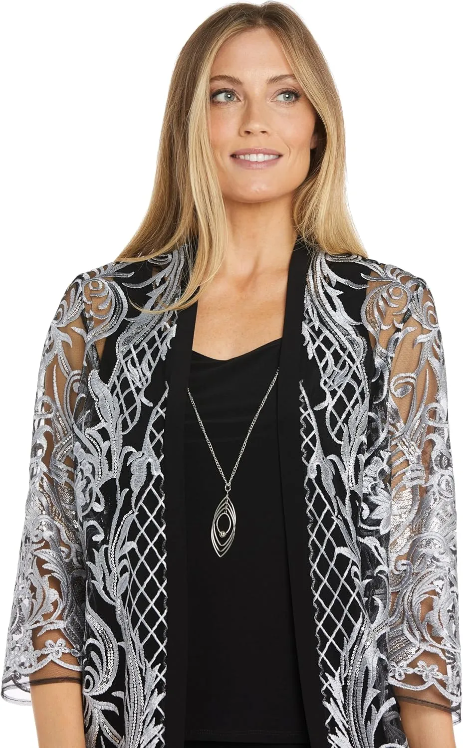 R&M Richards Women's Threaded Charm Sequin Set