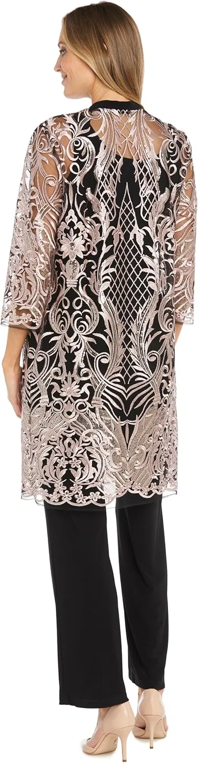 R&M Richards Women's Threaded Charm Sequin Set