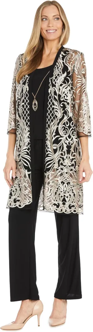 R&M Richards Women's Threaded Charm Sequin Set