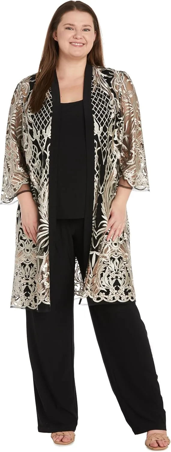 R&M Richards Women's Threaded Charm Sequin Set