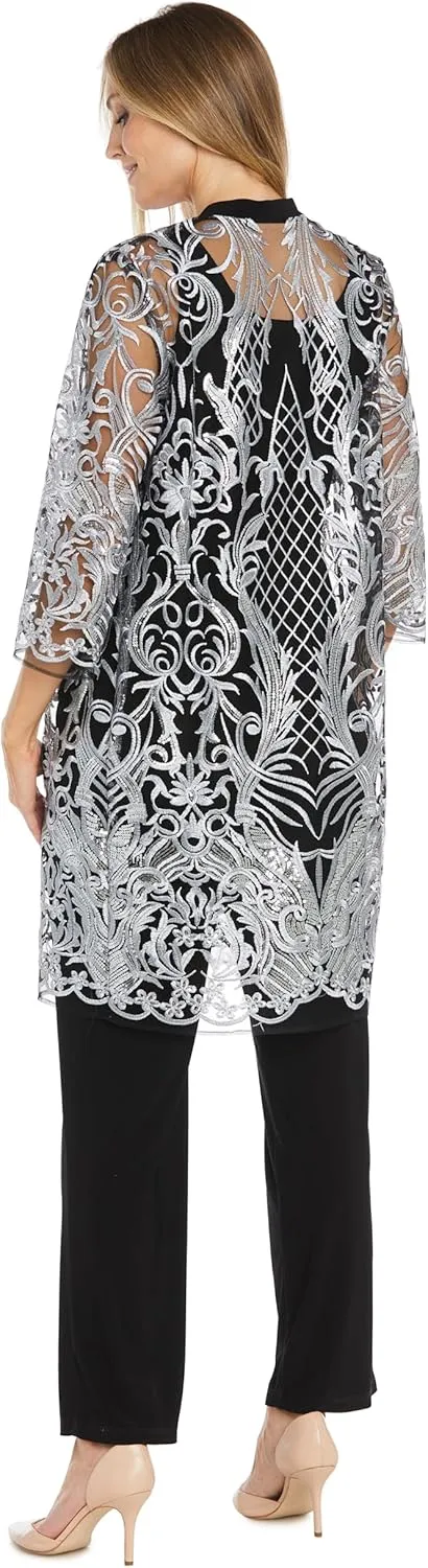 R&M Richards Women's Threaded Charm Sequin Set