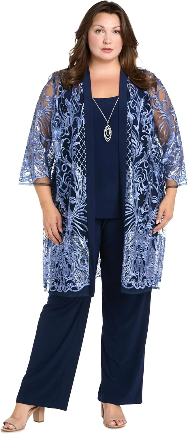 R&M Richards Women's Threaded Charm Sequin Set