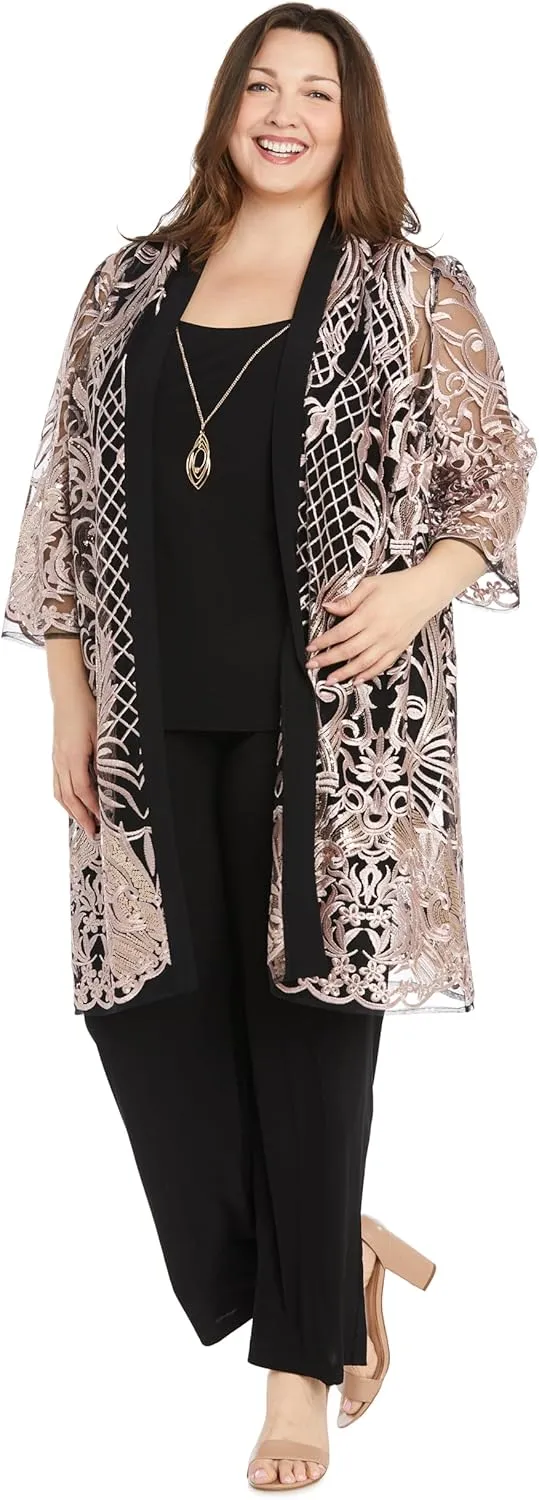 R&M Richards Women's Threaded Charm Sequin Set