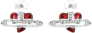 Saturn Earrings for Women Aesthetic Cubic Zircon Silver Saturn Planet Stud Earrings Fashionable Saturn Planet Pendant Earrings Classic Saturn Planet Gold Zircon Inlaid Saturn Earrings Jewelry Gift