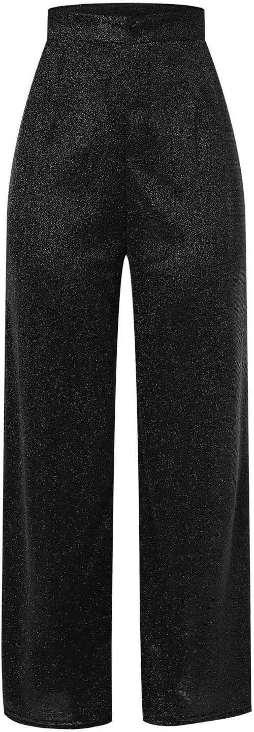 Sequin Women's Sparkle Casual Wide Leg Straight Clubwear Trendy Hot Pants