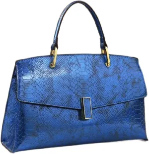 Serpentine Leather Women's Bag Fashion Shell Purse Top-Handle Satchel Handbags Portable Tote Bag Shoulder Messenger Bags