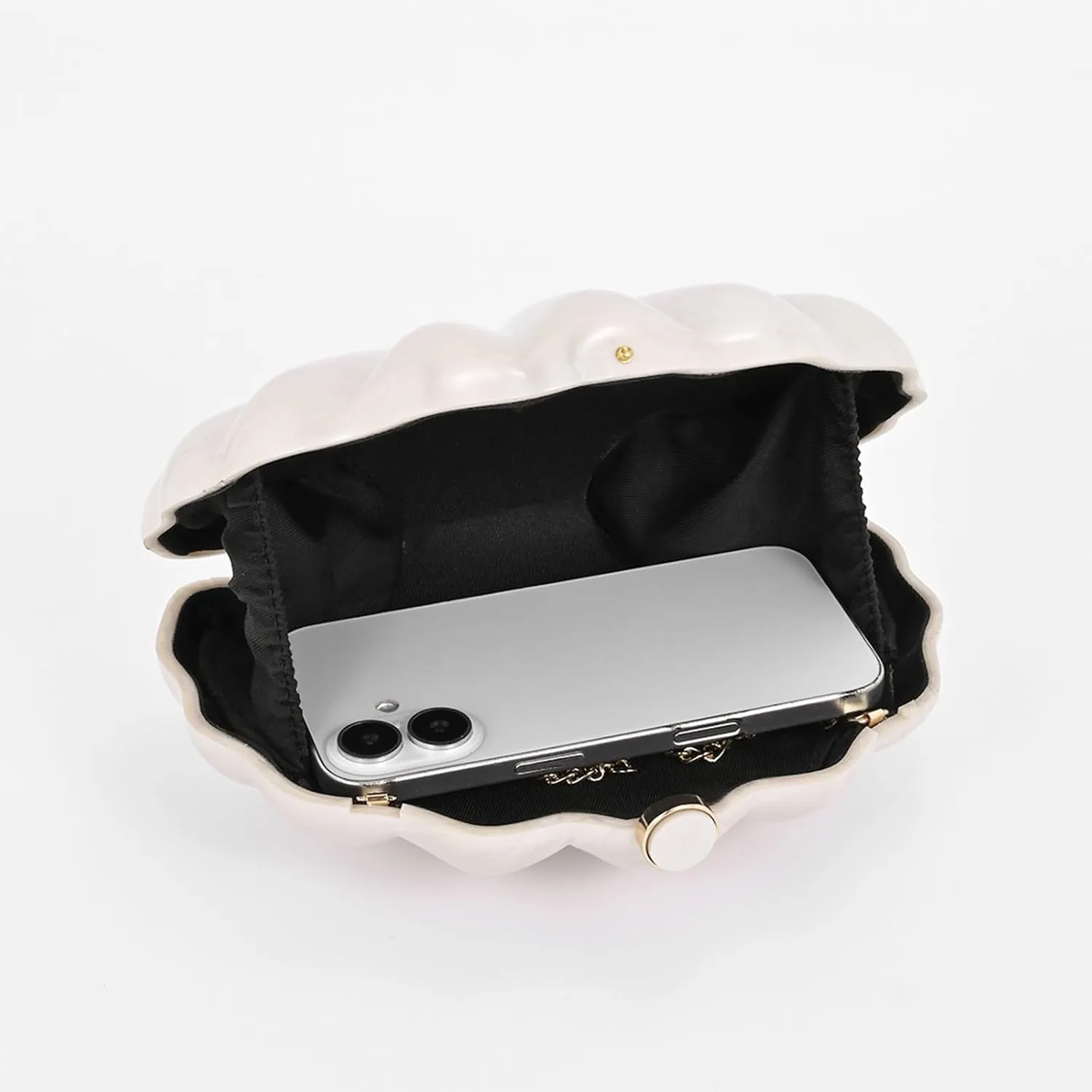 Shell Evening Clutch Purse For Women,Trendy Pearl Acrylic Handbags Shoulder Bag Crossbody Purse Party Seashell Luxury