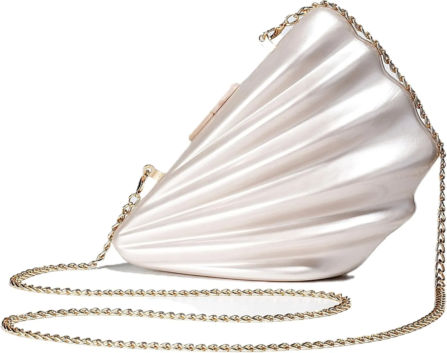 Shell Evening Clutch Purse, Small Purses For Women Pearl Acrylic Shoulder Handbags Cross Body Party Prom Seashell Bag