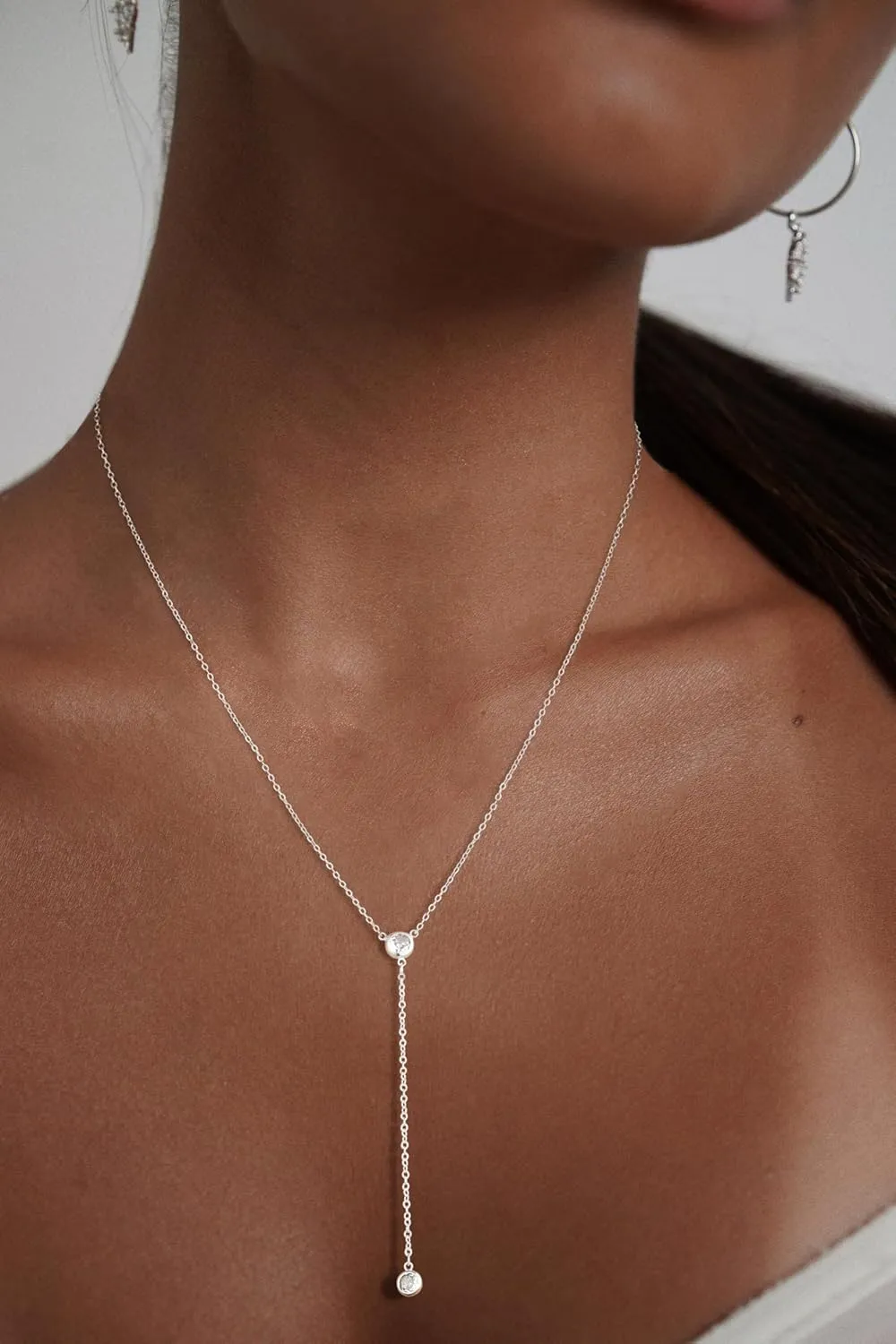 Silver Pearl Necklaces for Women Sterling Silver Plated Dainty Pearl Choker Jewelry Gifts for Women