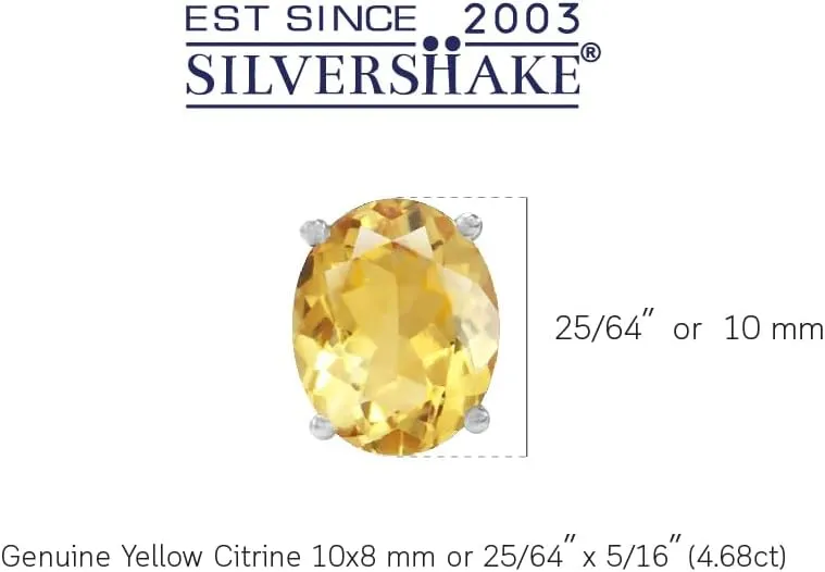Silvershake 10X8mm Oval Shape Birthstone Gemstones White Gold Plated or Yellow Gold Plated 925 Sterling Silver Classic Stud Post Earrings Jewelry for Women