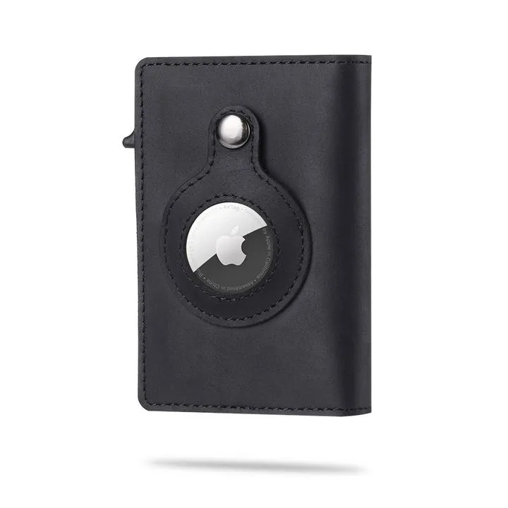 Smart AirTag Wallet Genuine Leather Wallet Key Case
