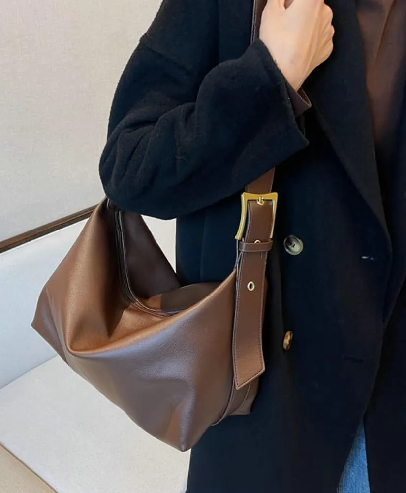 Stylish Shoulder Bag Handbag Underarm Glossy Purse Top Handle Satchels PU Leather Small Totes Women Ladies